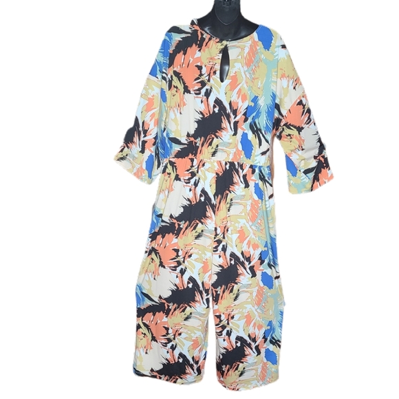NOTATIONS NY COLLECTION WOMAN TIE FRONT JUMPSUIT - Picture 6 of 7